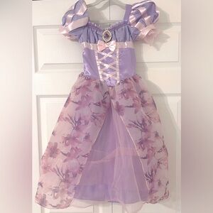 Disney Princess Dress Rapunzel, size 5/6 with headband and wand